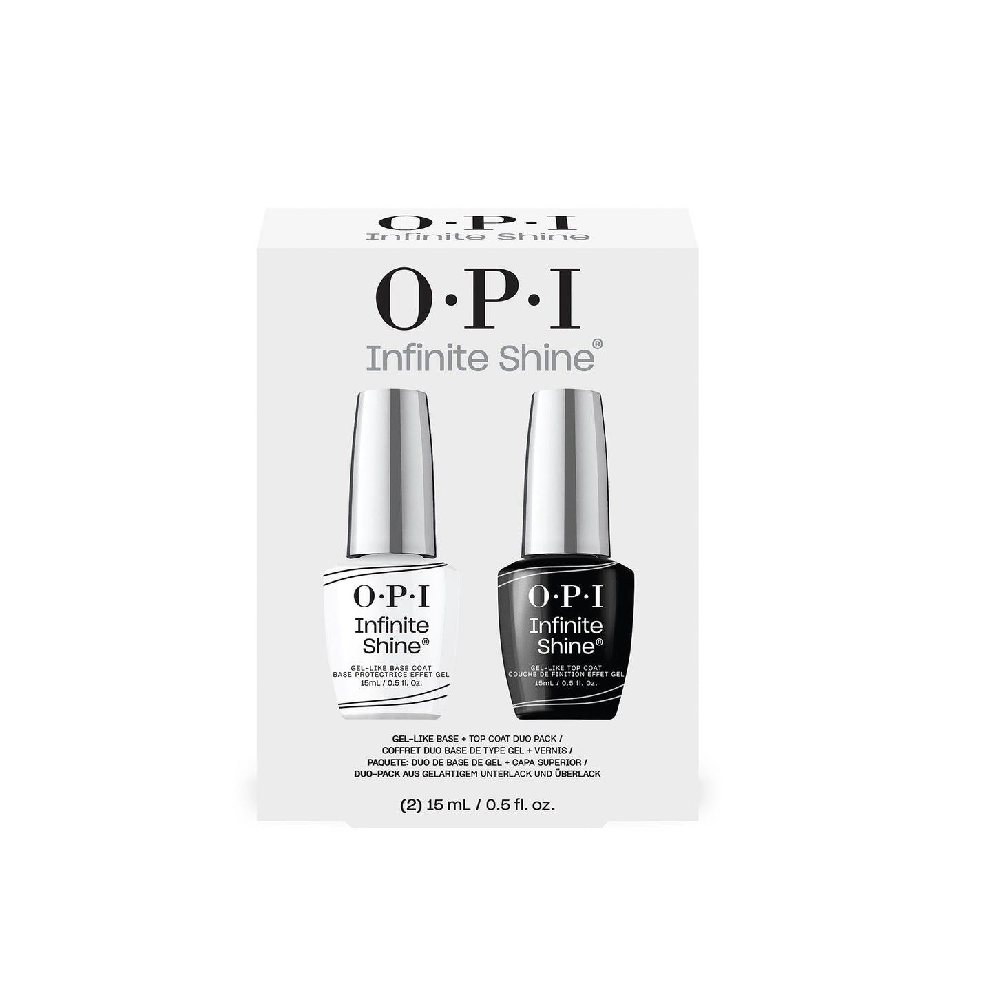 OPI Infinite Shine Funny Bunny Nail Polish with Base and Top Coat Duo Bundle - Application