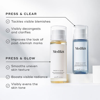 Medik8 Press & Glow Daily Exfoliating PHA Tonic with Enzyme Activator - Image 6