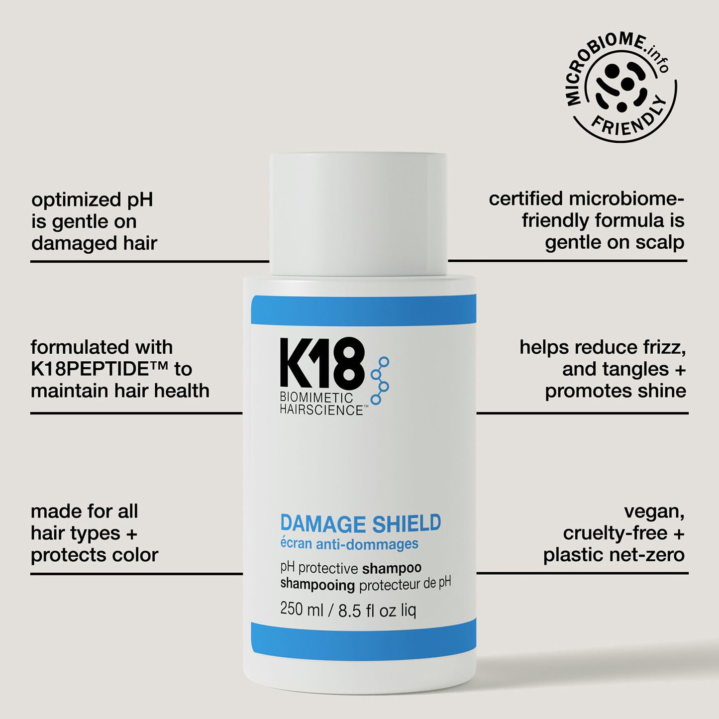 K18 HAIR Damage Shield Ph Protective Shampoo - Application