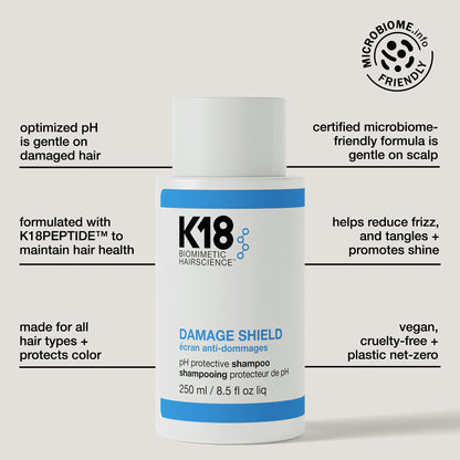 K18 HAIR Damage Shield Ph Protective Shampoo - Application
