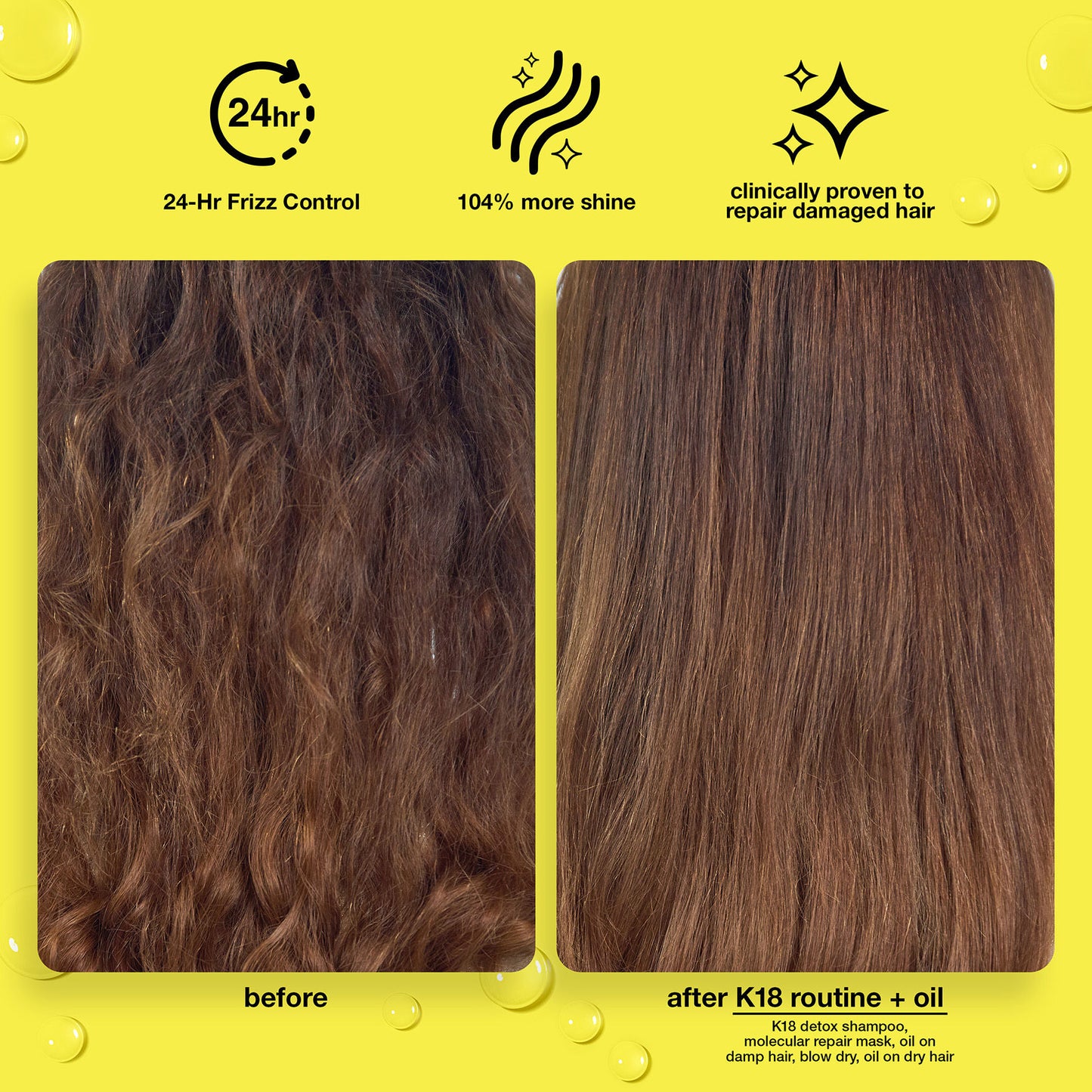 K18 HAIR Molecular Repair Hair Oil - Application