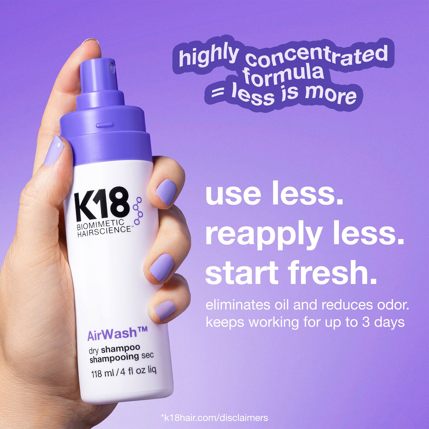 K18 HAIR AirWash™ Dry Shampoo - Image 7