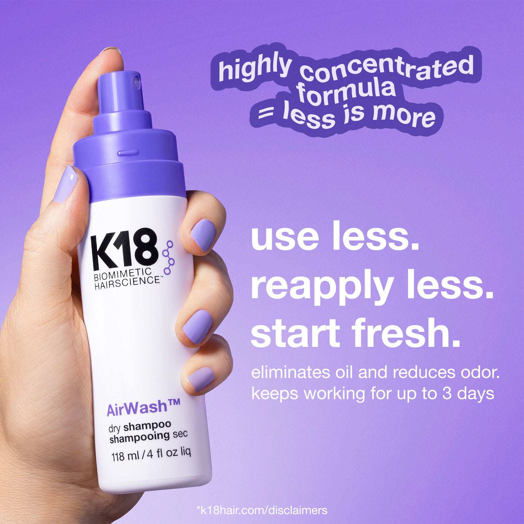 K18 HAIR AirWash™ Dry Shampoo - Image 7