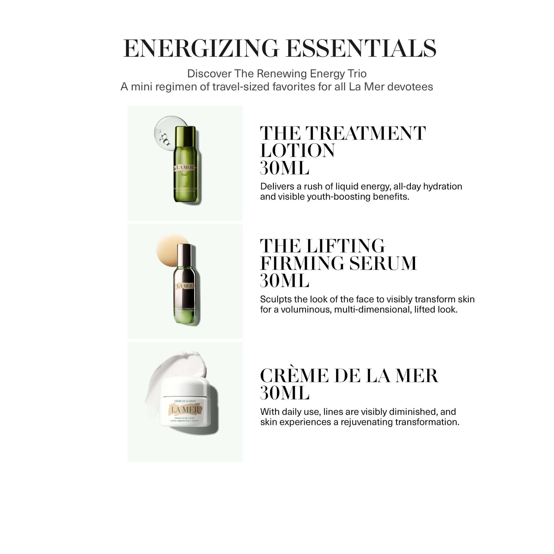 La Mer The Renewing Energy Trio - Application