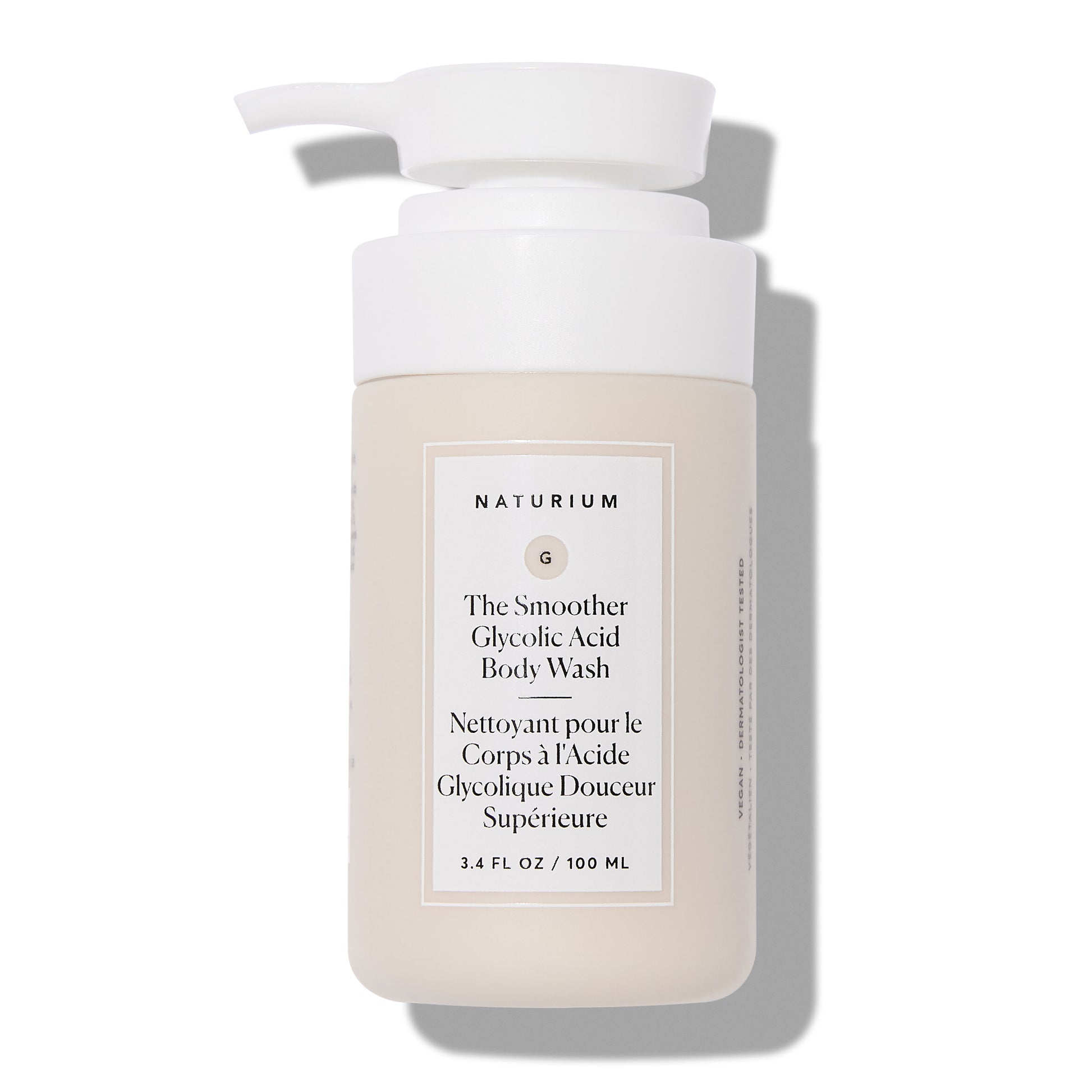 NATURIUM The Smoother Glycolic Acid Exfoliating Body Wash - Application