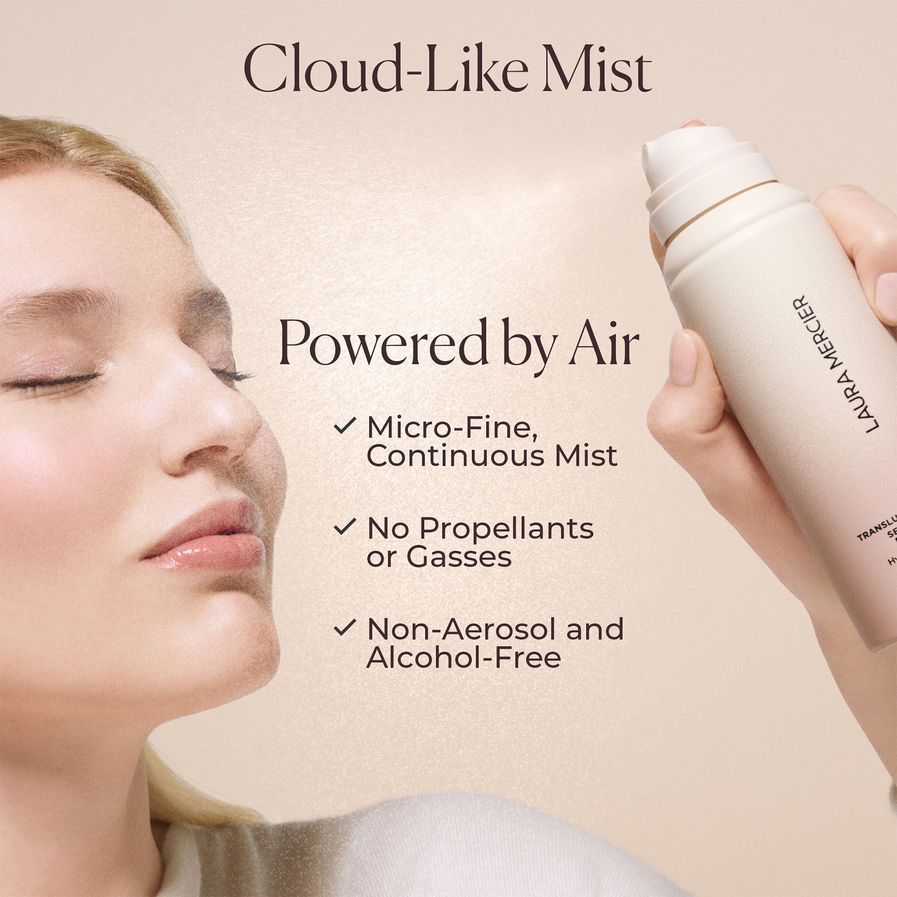 Laura Mercier Translucent Hydrating Setting Spray Ultra-Blur - Application