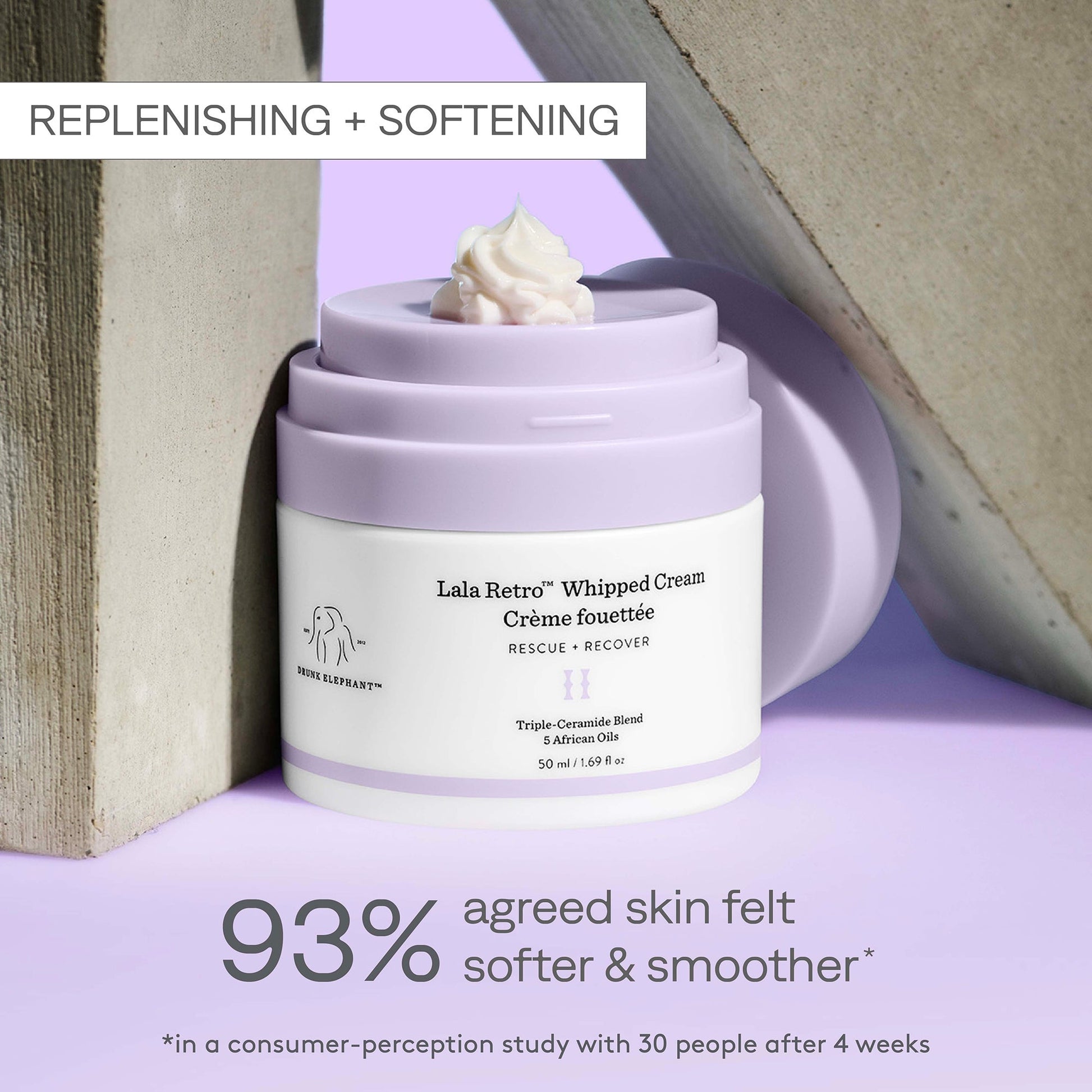 Drunk Elephant Lala Retro Ceramide Moisturiser - Application