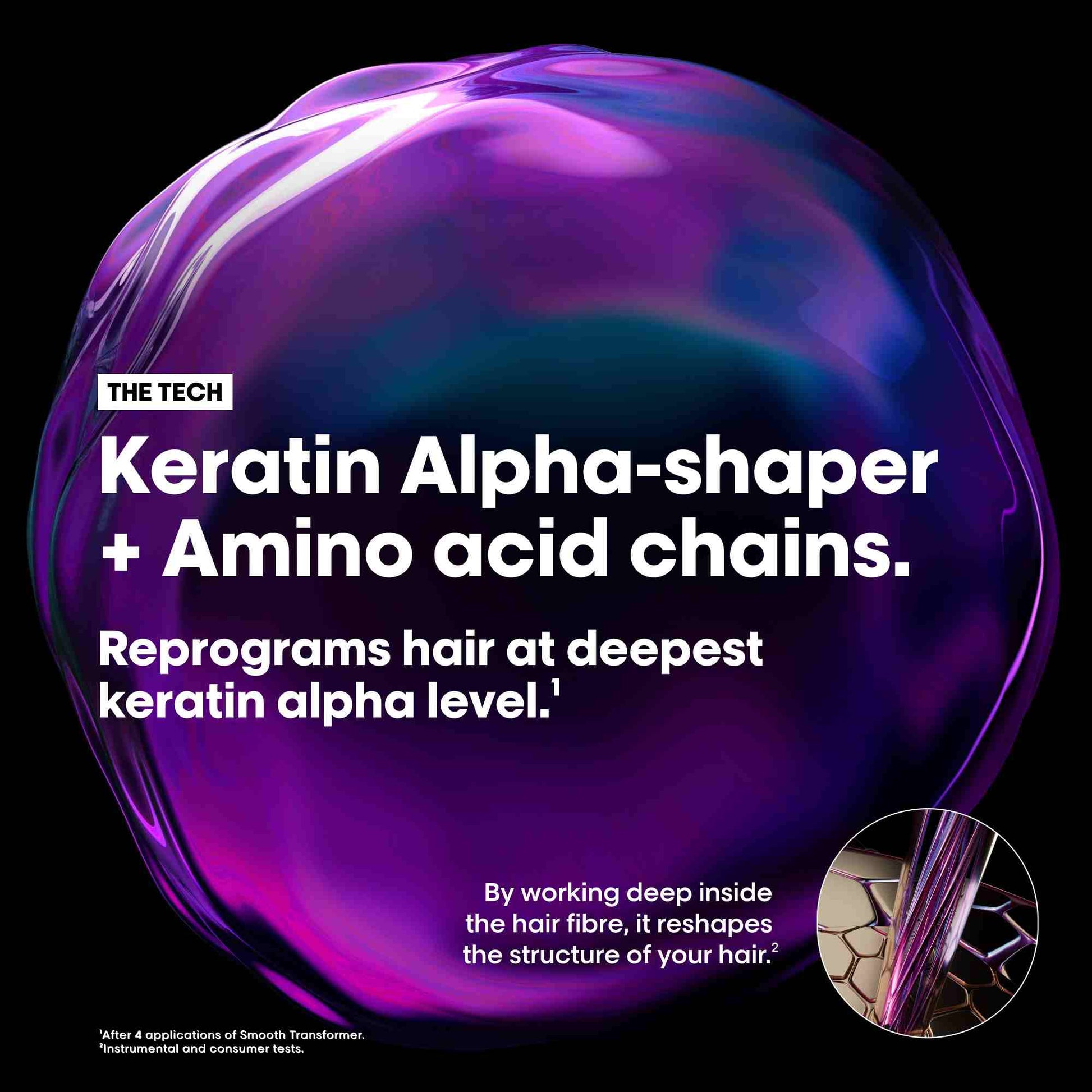 L'Oréal Professionnel Keratin Alpha Sleek Shampoo Refill Pack - Application