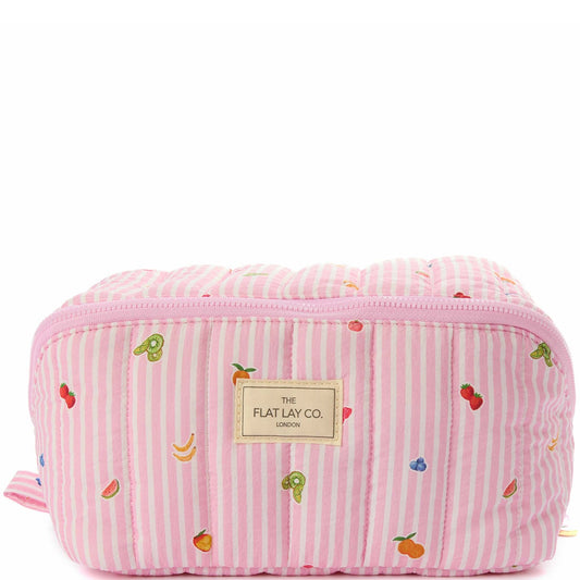 The Flat Lay Co. Marshmallow Flat Lay Makeup Box Bag - Frutas