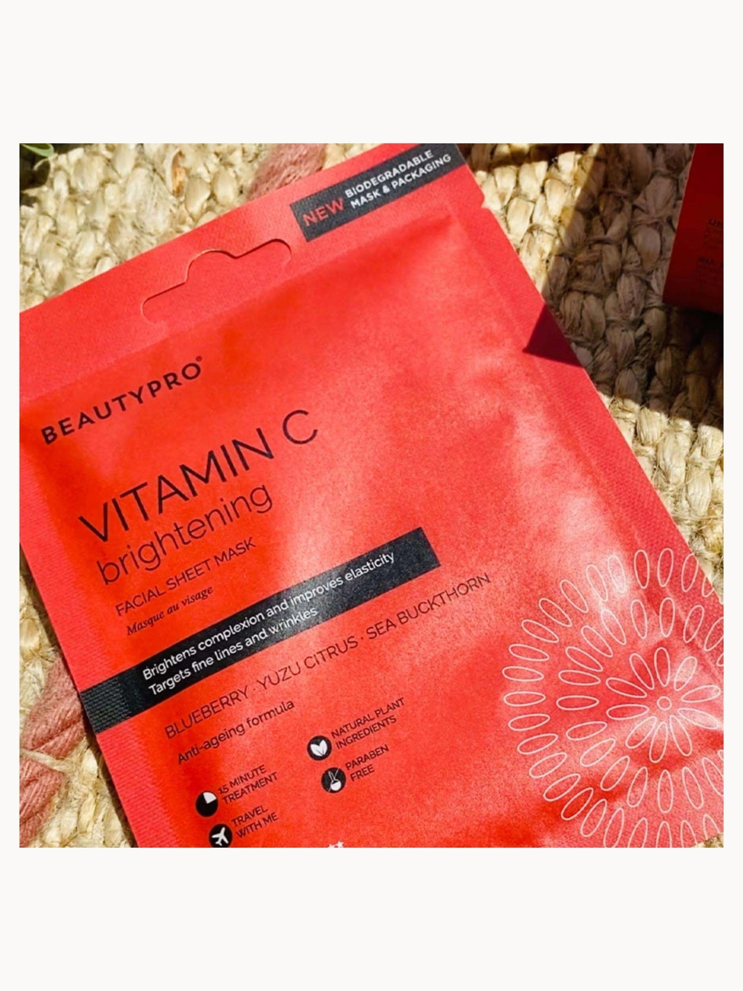 BEAUTYPRO Brightening Collagen Sheet Mask with Vitamin C - Image 5
