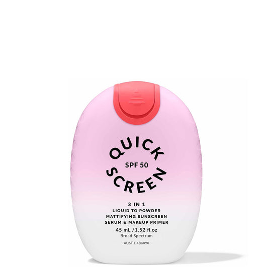 Quick Flick Quick Screen SPF50 Liquid to Powder Mattifying Serum & Primer - Watermelon