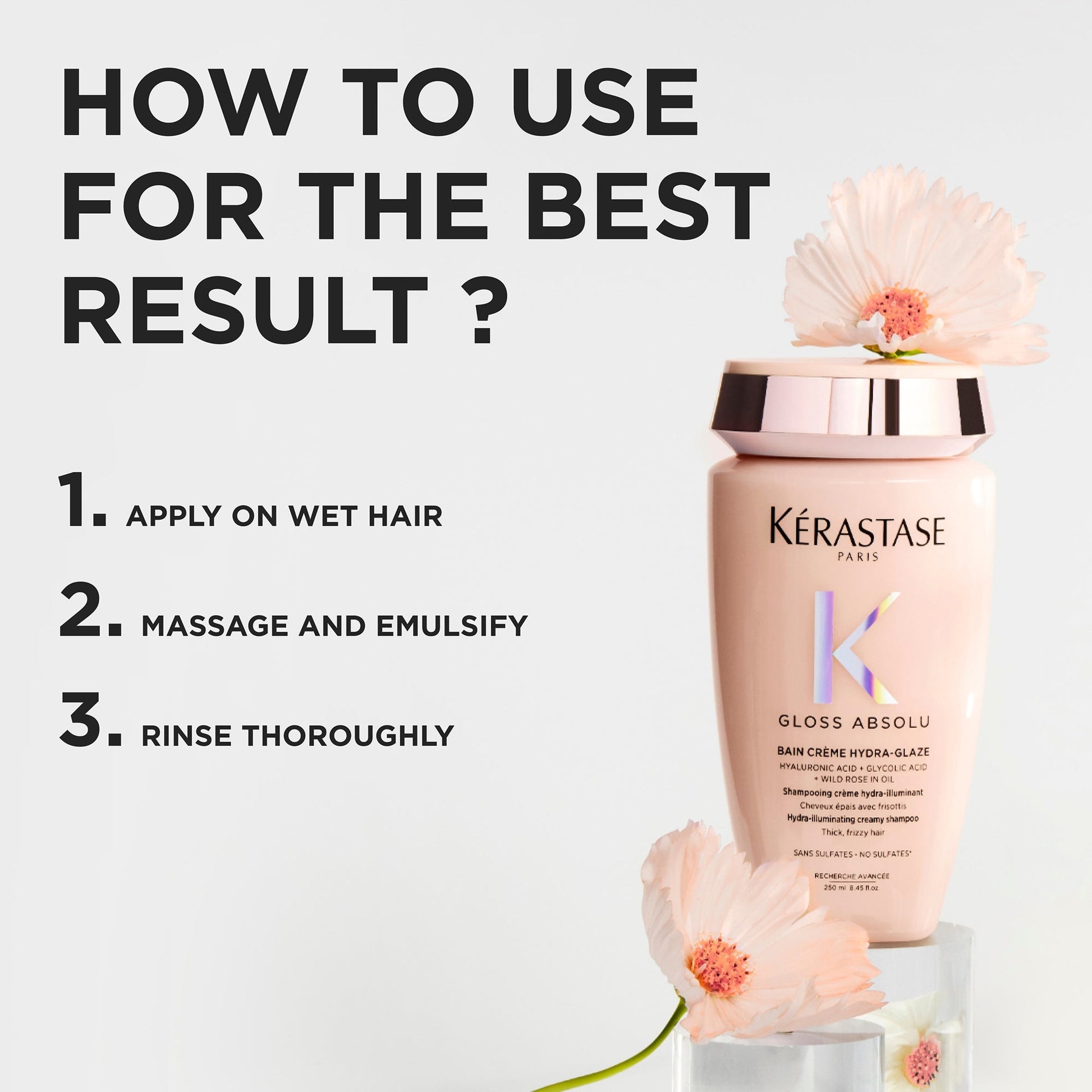 Kérastase Gloss Absolu Bain Crème Hydra-Glaze Shampoo - Image 7