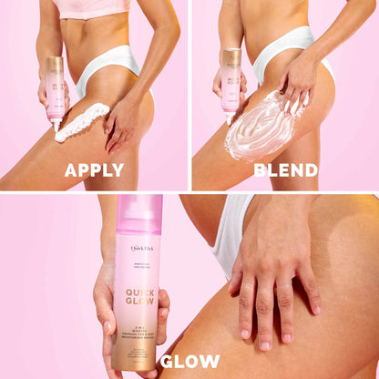 Quick Flick Quick Glow Whipped Gradual Tan Body Moisturizer Mousse - Image 6