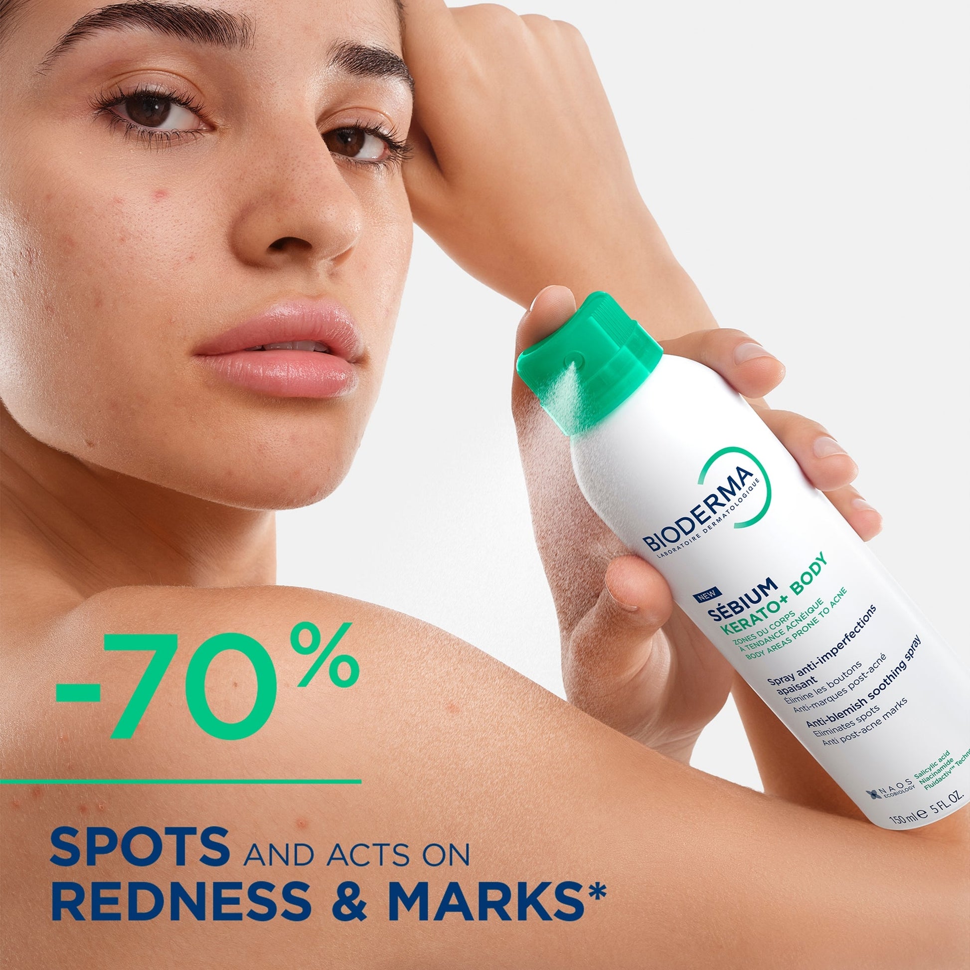 Bioderma Sebium Kerato+ Body Spray - Application