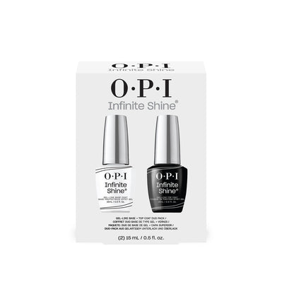 OPI Infinite Shine Bubble Bath Nail Polish with Base and Top Coat Duo Bundle - Application
