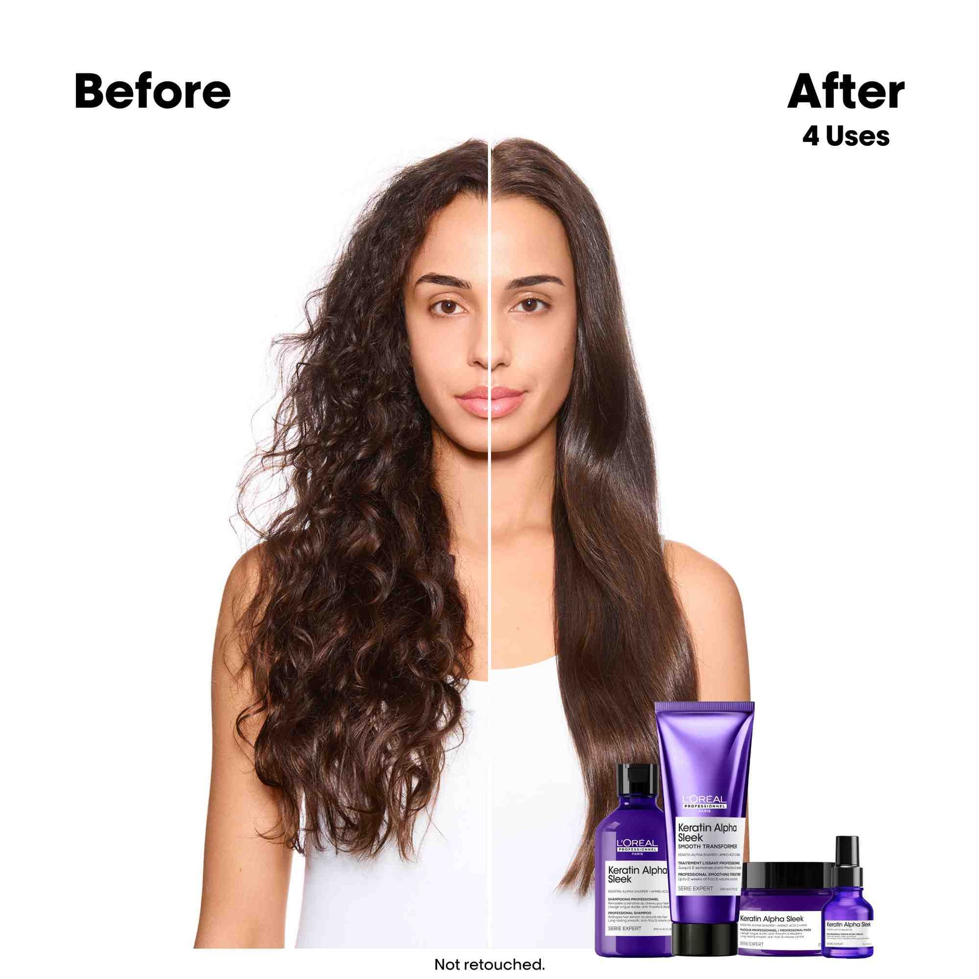 L'Oréal Professionnel Keratin Alpha Sleek Shampoo Refill Pack - Image 4
