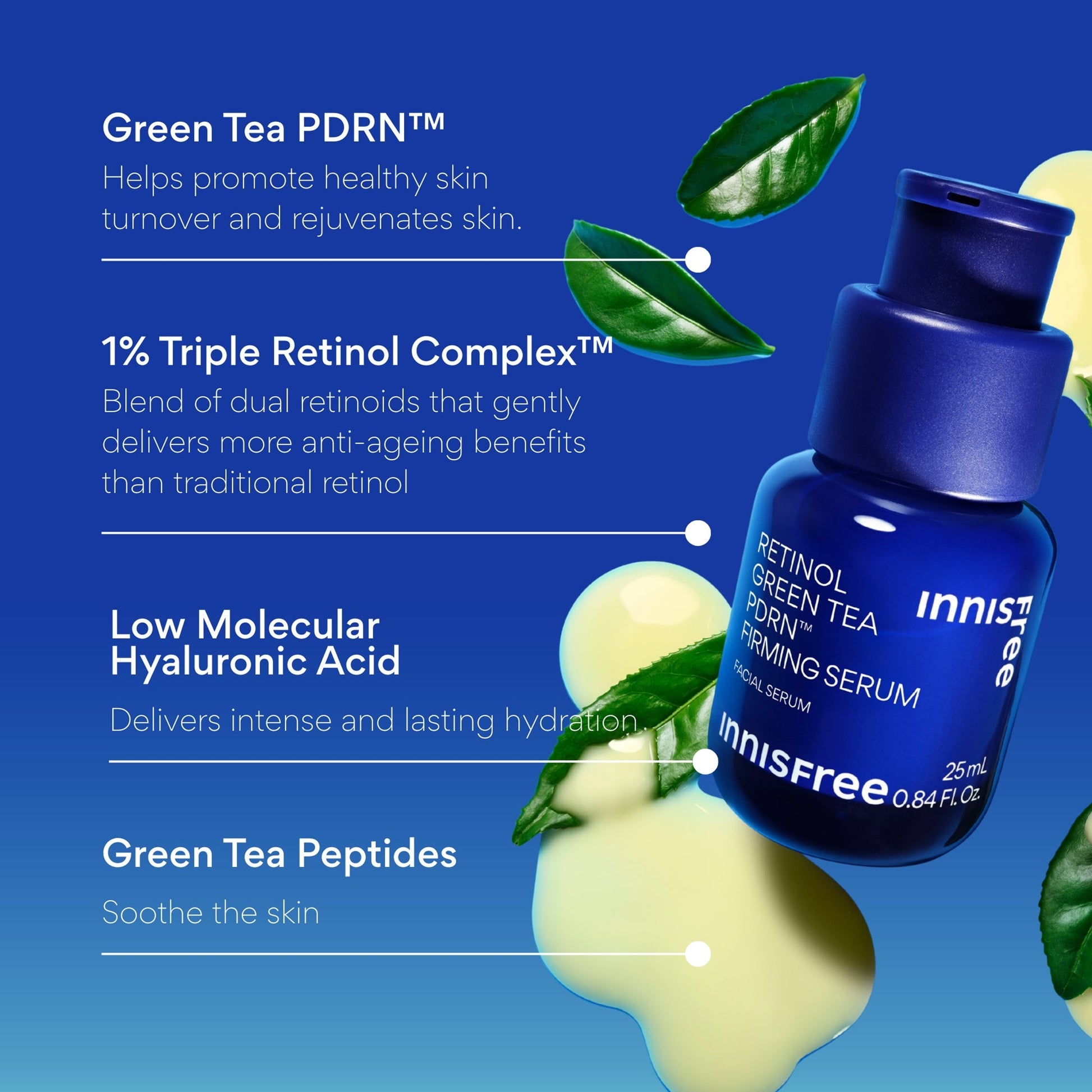 Innisfree Retinol Green Tea PDRN Firming Serum - Application