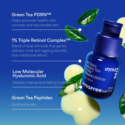 Innisfree Retinol Green Tea PDRN Firming Serum - Application
