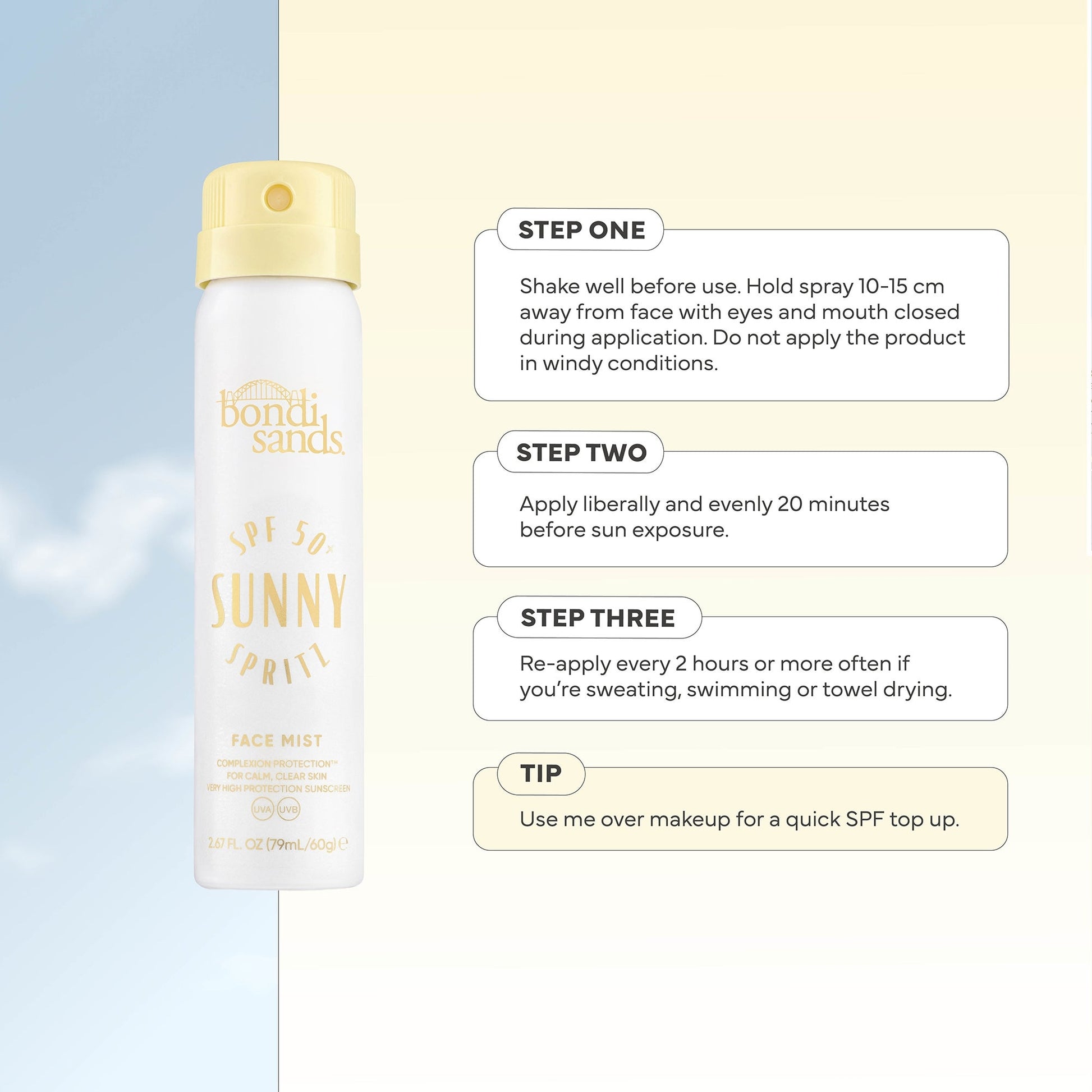 Bondi Sands Sunny SPF 50+ Face Mist - Product Details