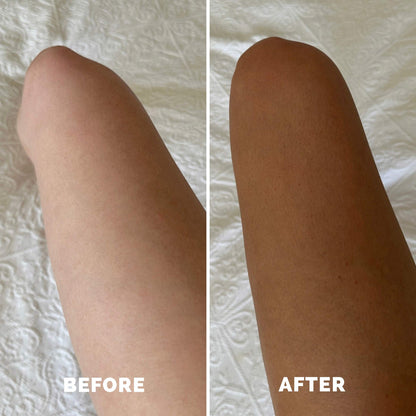 Quick Flick Quick Glow Dark Whipped Tan Body Moisturiser Mousse - Application