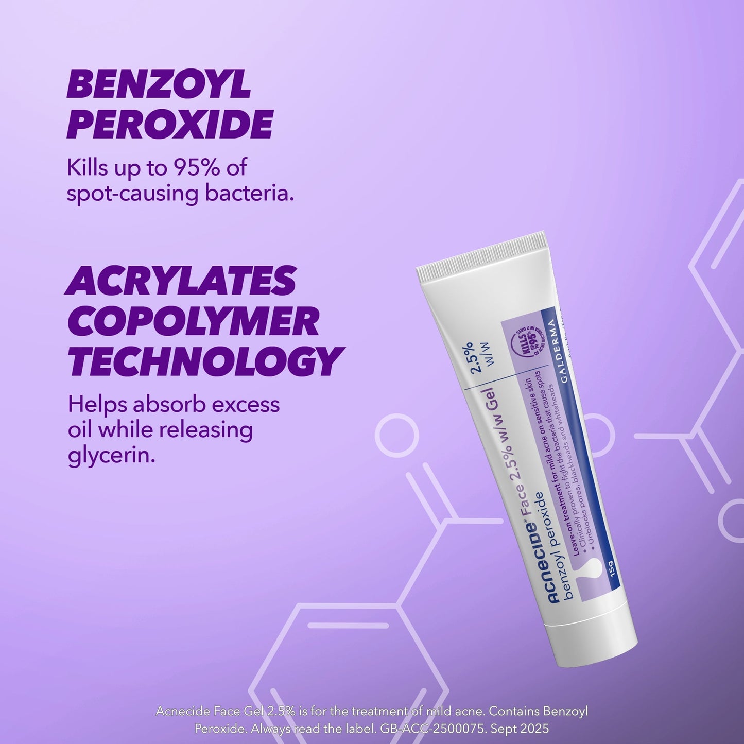 Acnecide Face Gel Spot Treatment with 2.5% Benzoyl Peroxide - Image 4