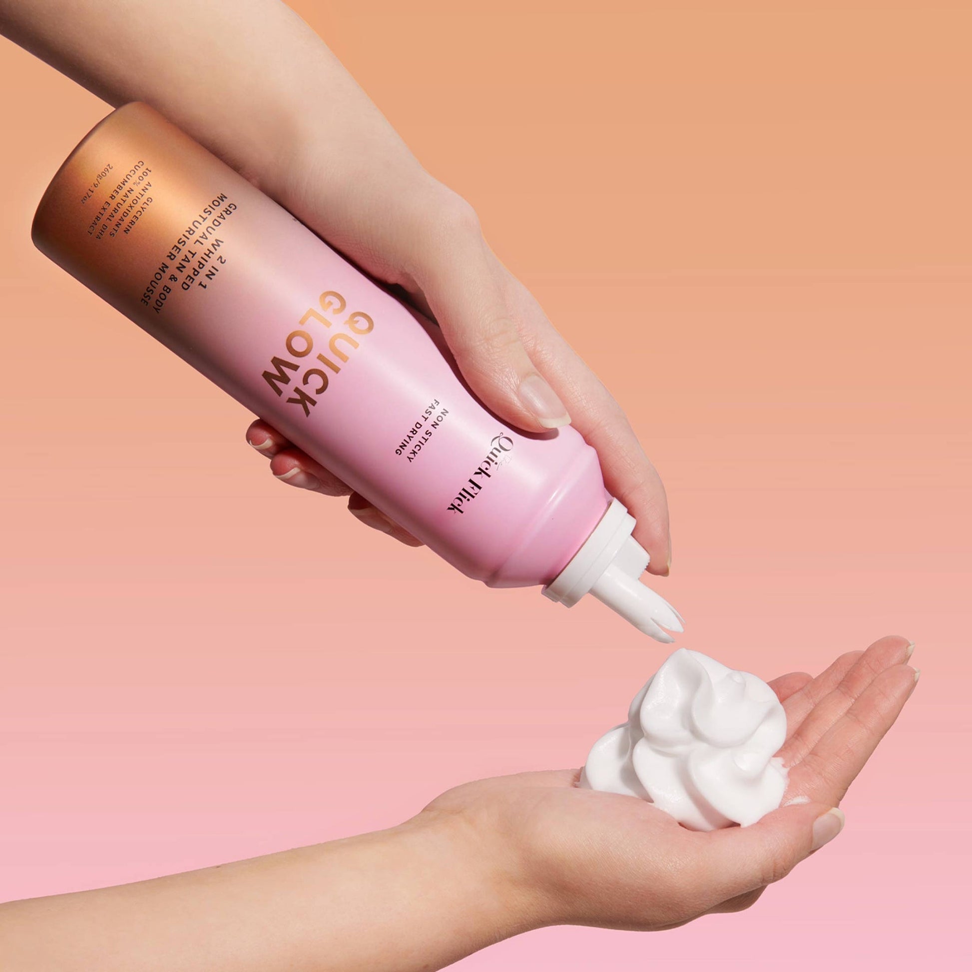 Quick Flick Quick Glow Whipped Gradual Tan Body Moisturizer Mousse - Image 7