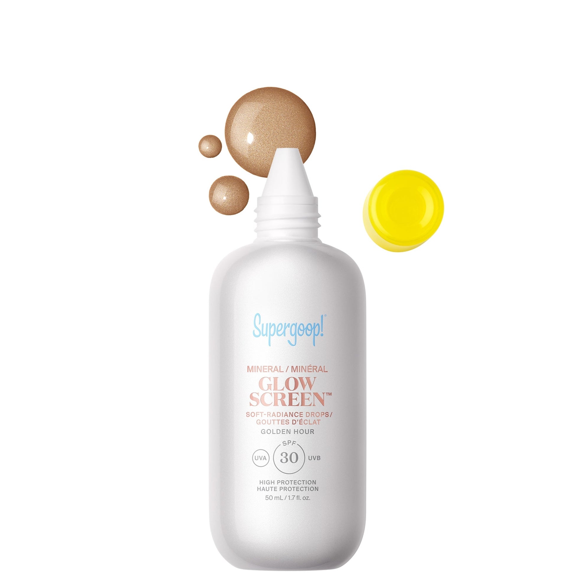 Supergoop! Mineral Glowscreen Soft-Radiance Drops SPF 30 - Golden Hour - Product Details