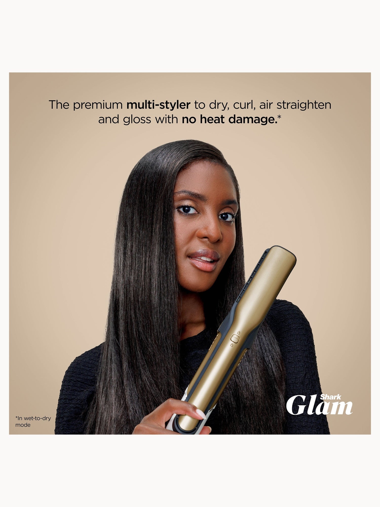 SHARK Glam 4-in-1 Hot Tool Air Styling + Drying System Gold- For Straight, Wavy and Bouncy Styles - Image 14