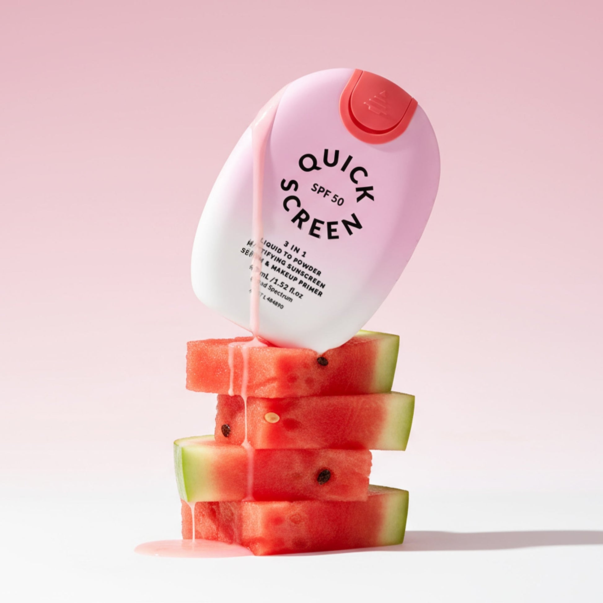 Quick Flick Quick Screen SPF50 Liquid to Powder Mattifying Serum & Primer - Watermelon - Image 6