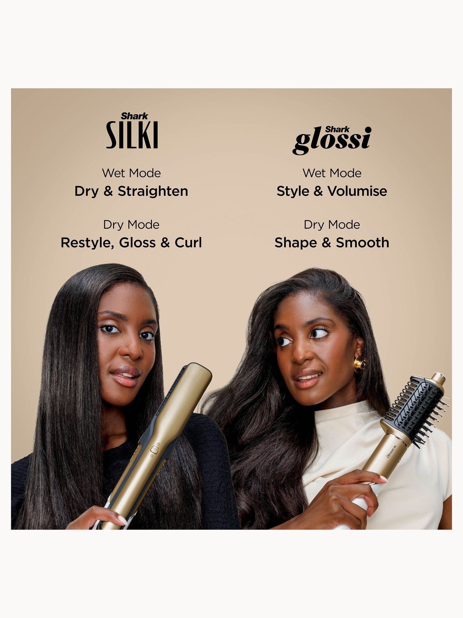 SHARK Glam 4-in-1 Hot Tool Air Styling + Drying System Gold- For Straight, Wavy and Bouncy Styles - Image 10