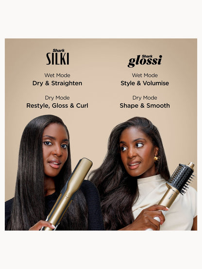 SHARK Glam 4-in-1 Hot Tool Air Styling + Drying System Gold- For Straight, Wavy and Bouncy Styles - Image 10
