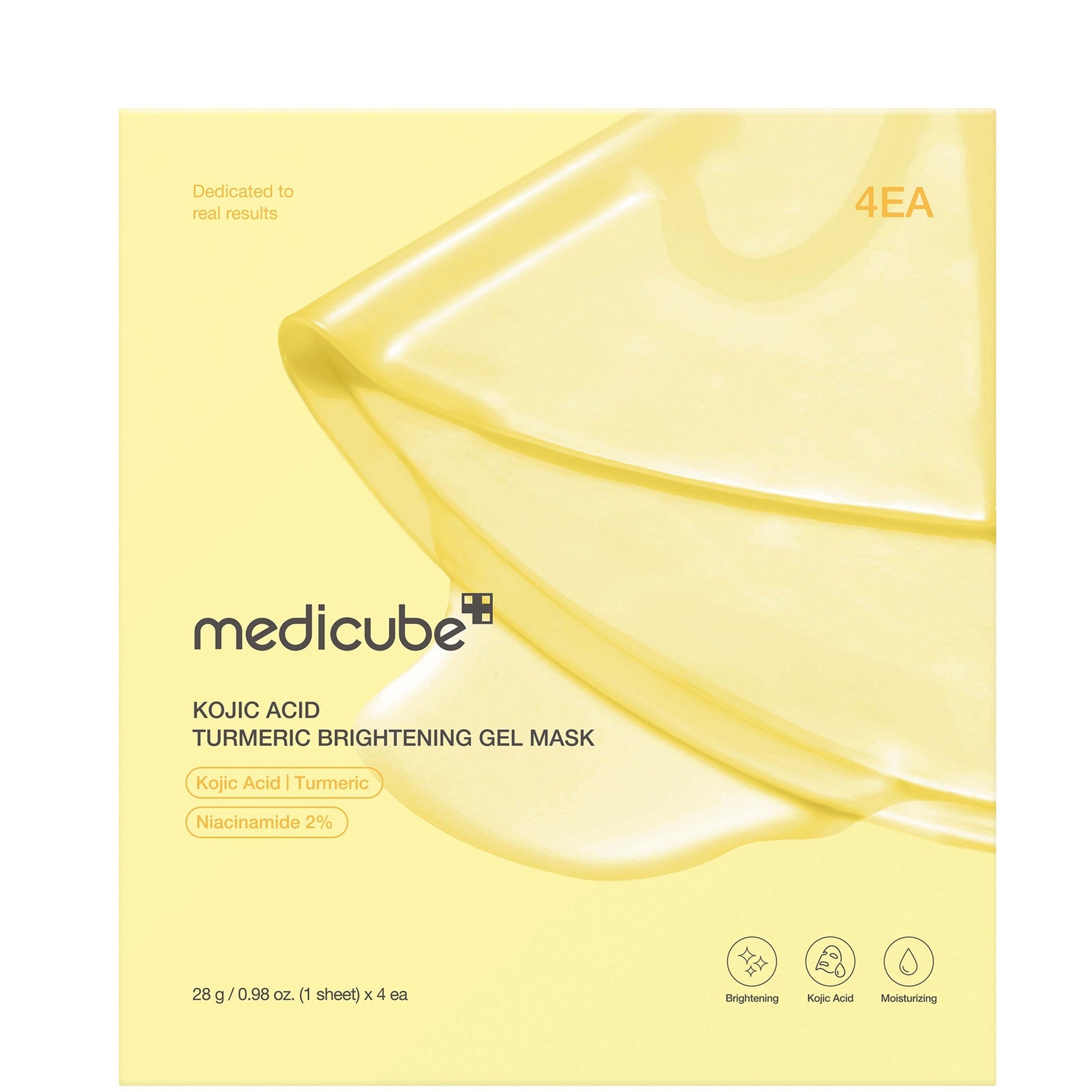 Medicube Kojic Acid Turmeric Brightening Gel Mask(28g*4Pcs)