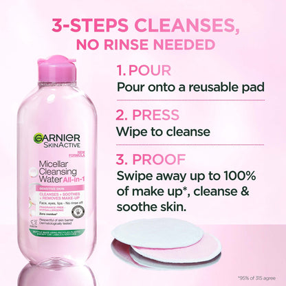 Garnier Micellar Water Facial Cleanser Sensitive Skin Duo Pack - Image 6