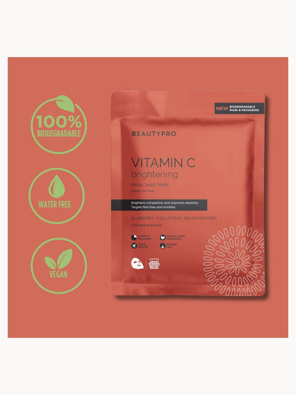 BEAUTYPRO Brightening Collagen Sheet Mask with Vitamin C - Image 11