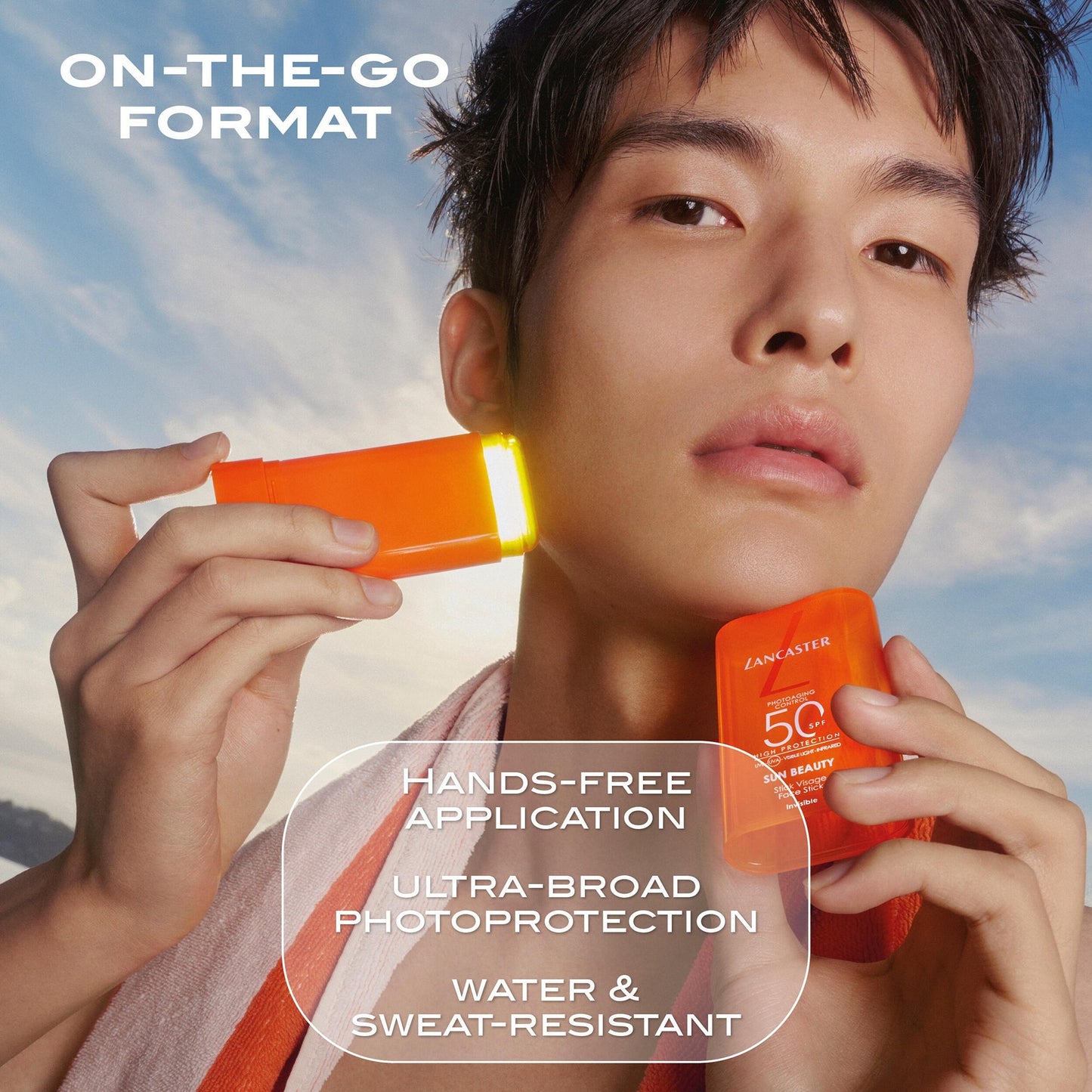 Lancaster Sun Beauty Face Stick SPF50 - Application