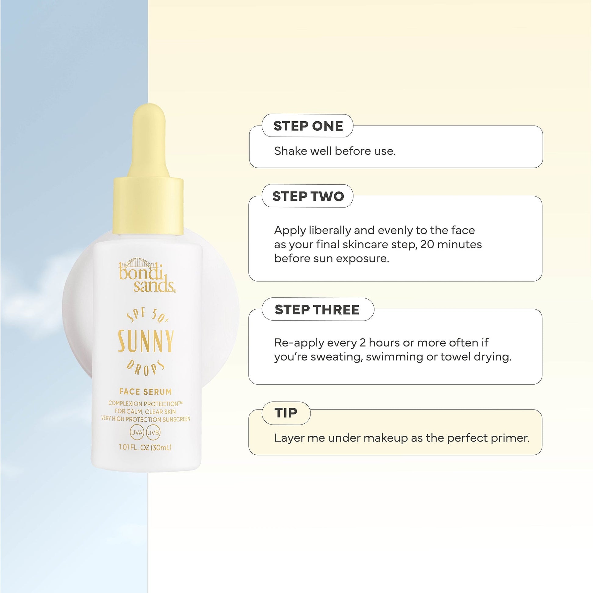 Bondi Sands Sunny SPF 50+ Face Serum - Product Details