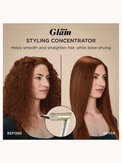 SHARK Glam 5-in-1 Hot Tool Air Styling + Drying System Gold - For Straight, Sleek, Wavy and Bouncy Styles - Image 9