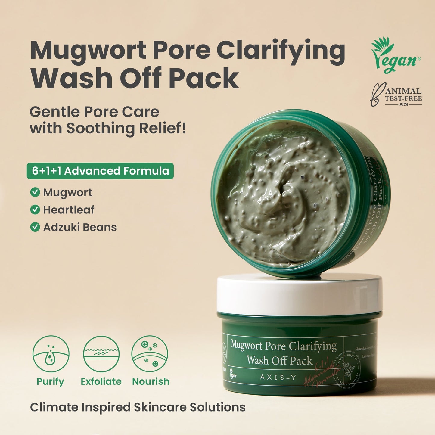 AXIS-Y Mugwort Pore Clarifying Wash Off Pack - Product Details