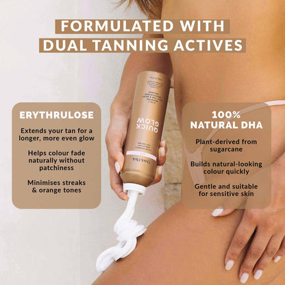Quick Flick Quick Glow Dark Whipped Tan Body Moisturiser Mousse - Product Details
