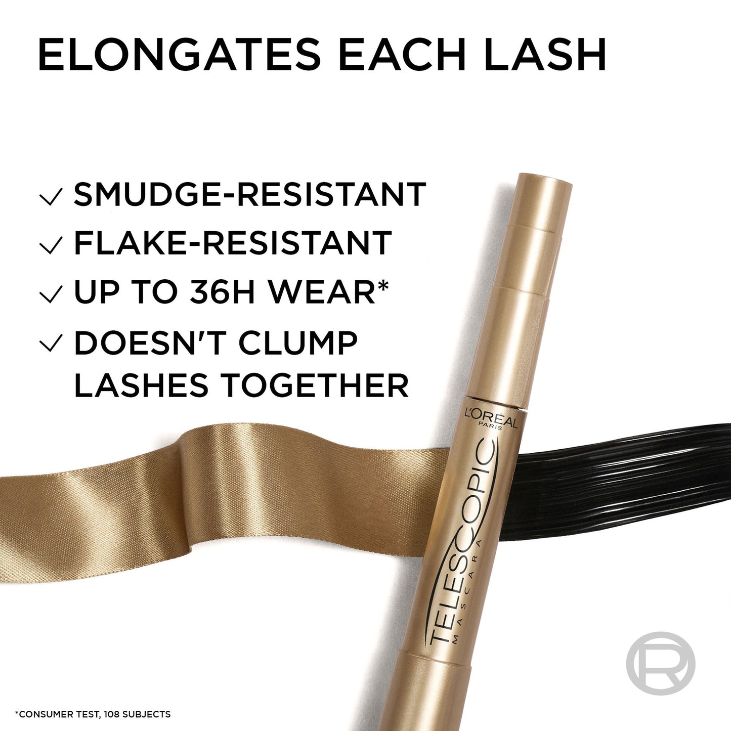 L'Oréal Paris Telescopic Mascara - Black - Application